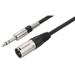 Monacor MEL-102/SW Kabel liniowy audio, 1m